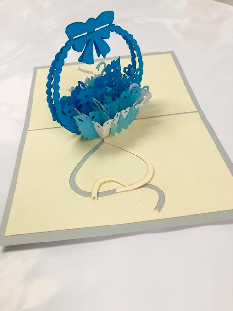 3D Greeting Card (Basket Full of Wishes)